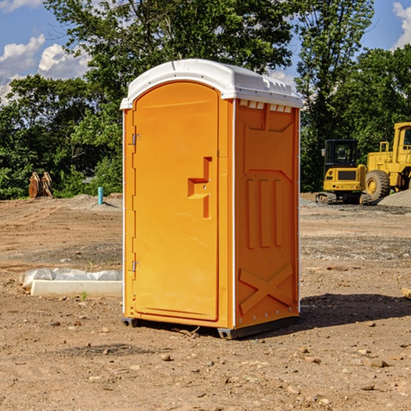 what is the maximum capacity for a single portable toilet in Abie NE